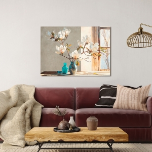 Art print and canvas, Magnolia Branch in a Vase by Remy Dellal