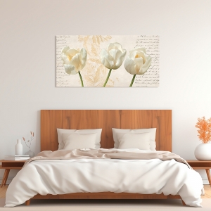 Quadro tulipani, stampa su tela. Tre tulipani moderni di Elena Dolci