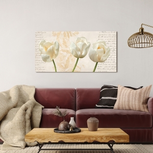 Tableau sur toile, affiche, Trois tulipes modernes de Elena Dolci