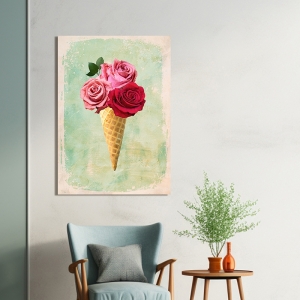 Cuadro moderno de flores, lienzo y lámina, Sorpresa I, Teo Rizzardi