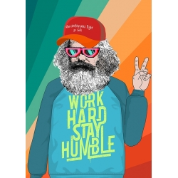 Funny art print and canvas, Karl Marx by Matt Spencer