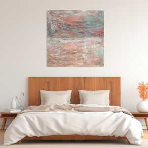 Neutral abstract canvas, Horizon of Light II by Italo Corrado