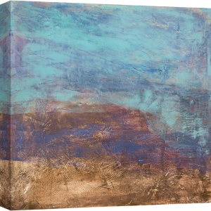 Blue and brown canvas, Horizon of Light III by Italo Corrado
