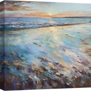 Kunstdruck, Leinwandbild, Abend am Strand von Nel Whatmore