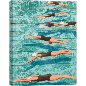 Tableau sur toile natation, affiche, Le plongeon de Steven Hill