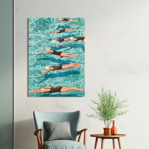Schwim Kunstdruck, Leinwandbild, Der Tauchgang von Steven Hill
