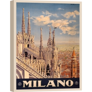 Vintage art print and canvas, Milano by Anonymous