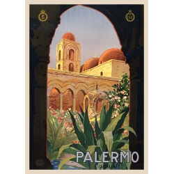 Vintage art print and canvas, Palermo (Sicily) (1920) by Anonymous