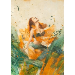 Tableau femme moderne sur toile, Rebirth (détail), Erica Pagnoni
