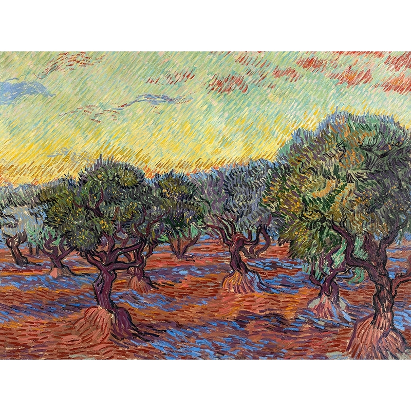 Art print and canvas, Olive Grove, Saint-Rémy by van Gogh