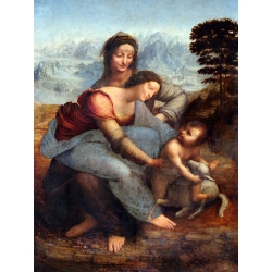 Art print, The Virgin and Child with Saint Anne, Leonardo da Vinci