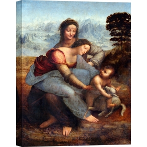 Stampa La Vergine con il Bambino e Sant'Anna di Leonardo da Vinci