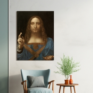 Kunstdruck, Leinwandbild, Salvator Mundi, von Leonardo da Vinci
