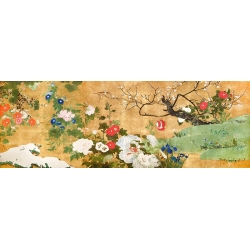 Quadro giapponese su tela, I fiori delle quattro stagioni di Ippo Saito