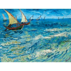 Tableau sur toile, Paysage marin aux Saintes-Maries de van Gogh