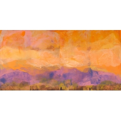 Tableau abstrait orange, Aurores (Horizon) de Italo Corrado