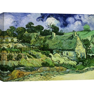 Wall art print and canvas. Vincent van Gogh, House with Straw Ceiling, Cordeville
