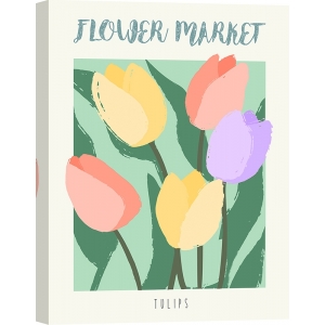 Art print and canvas, Flower Market: Tulips by Atelier Deco