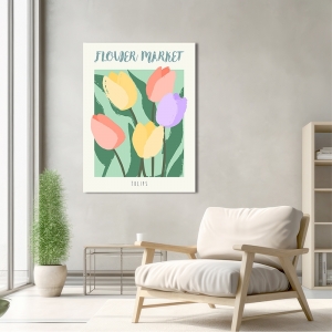 Art print and canvas, Flower Market: Tulips by Atelier Deco