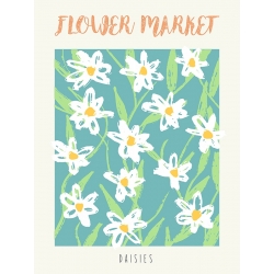 Tableau sur toile et affiche marguerites, Flower Market: Daisies