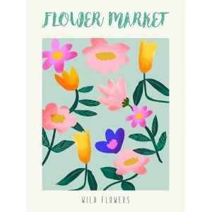 Tableau sur toile et affiche, Flower Market: Wild flowers I