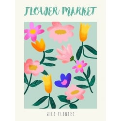 Kunstdruck, Leinwandbild Flower Market: Wild flowers I