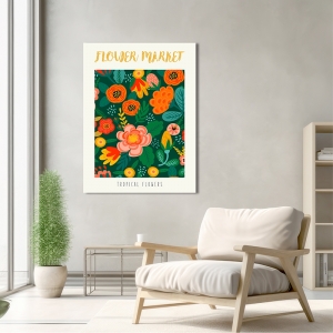 Art print and canvas, Flower Market: Tropical flowers by Atelier Deco