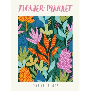 Art print and canvas, Flower Market: Tropical plants by Atelier Deco