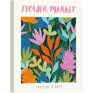 Art print and canvas, Flower Market: Tropical plants by Atelier Deco