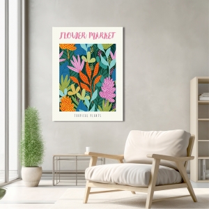 Art print and canvas, Flower Market: Tropical plants by Atelier Deco