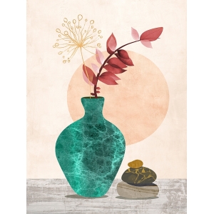 Nordic print with flowers, Modern Ikebana I by Sayaka Miko