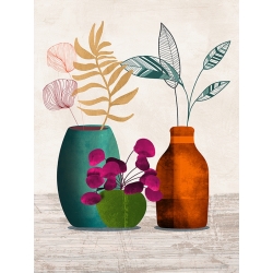 Nordic art print with flowers, Modern Ikebana V by Sayaka Miko