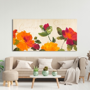 Quadro su tela con fiori moderni, Careless Summer, Teo Rizzardi