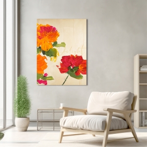 Modern flowers on canvas, Summer's Delight II by Teo Rizzardi