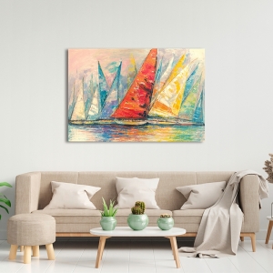 Art print and canvas, Regatta wind by Luigi Florio