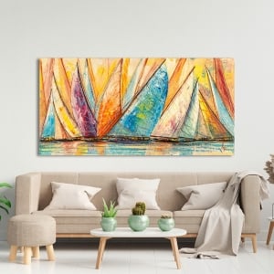 Art print and canvas, Multicoloured sails by Luigi Florio