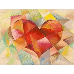 Love art print and canvas, Heartbeat by Luigi Florio