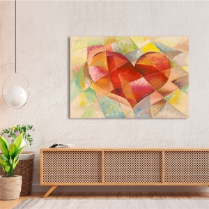 Love art print and canvas, Heartbeat by Luigi Florio