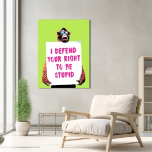 Monkey poster, I defend your Right by Masterfunk Collective