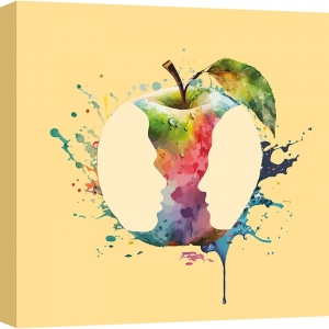 Tableau pomme Pop Art, Love Apple III de Steven Hill