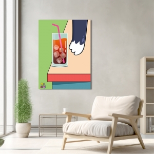 Art print and canvas, The Cat is on the Table II by Steven Hill