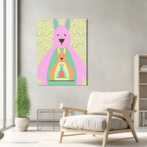 Art print and canvas for children, Kangaroos by Steven Hill