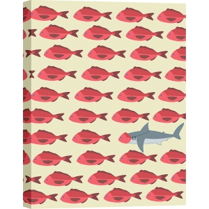 Art print and canvas, Red Fish by Steven Hill