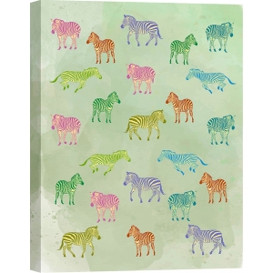 Poster Zebra, Leinwandbild Wildlife pattern III (multicolor)