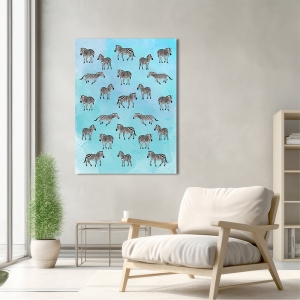 Zebra print and canvas, Wildlife pattern III by Steven Hill