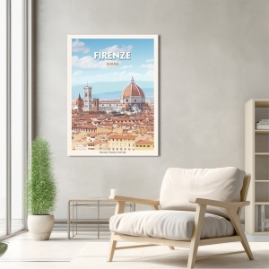 Tableau sur toile, poster et affiche, Firenze: Duomo