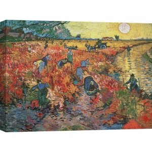 Wall art print and canvas. Vincent van Gogh, The red Vineyard at Arles