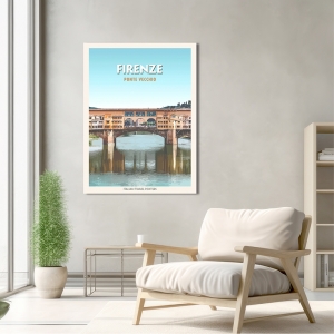 Poster, Kunstdruck, Leinwandbild Firenze: Ponte vecchio