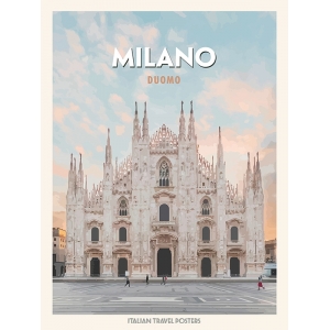 Stampa, poster, quadro su tela, Milano: Duomo