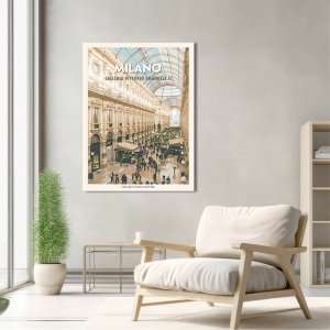 Poster, Leinwandbild Milano: Galleria Vittorio Emanuele II